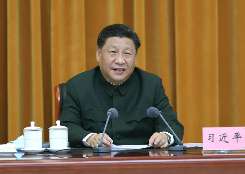 3月24日,中共中央总书记、国家主席、中央军委主席习近平到武警第二机动总队视察。这是习近平发表重要讲话。新华社记者 李刚 摄